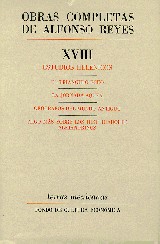 OBRAS COMPLETAS DE ALFONSO REYES, XVIII